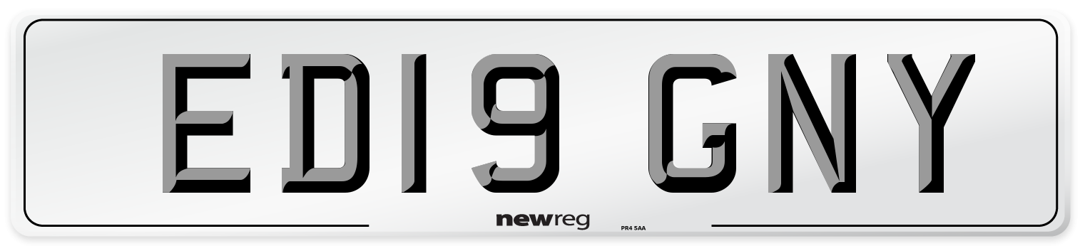 ED19 GNY Number Plate from New Reg